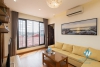 Bright 2 bedroom apartment for rent in Kham Thien street, Dong Da, Ha Noi